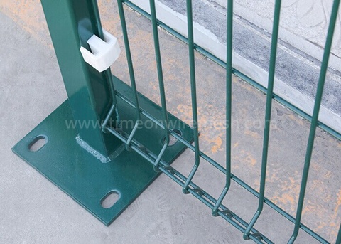3D fence panel post connection detail