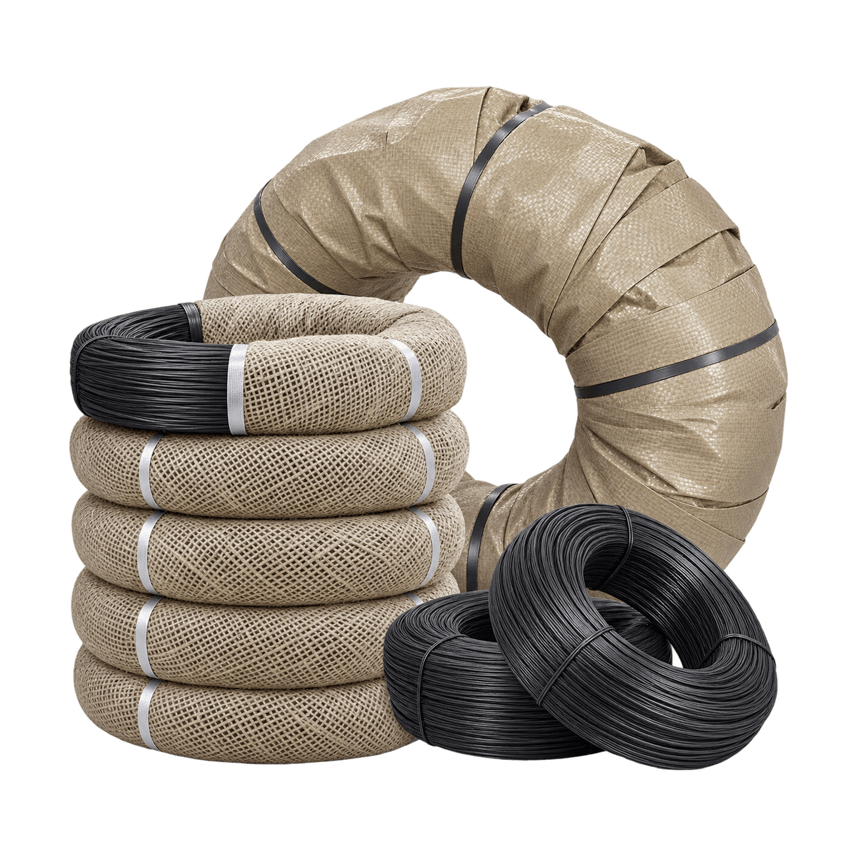 Black annealed wire coils in different packaging options