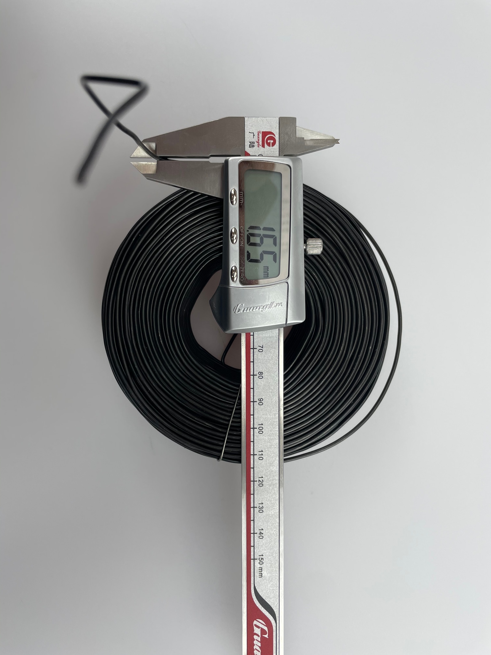 Black annealed wire diameter measurement