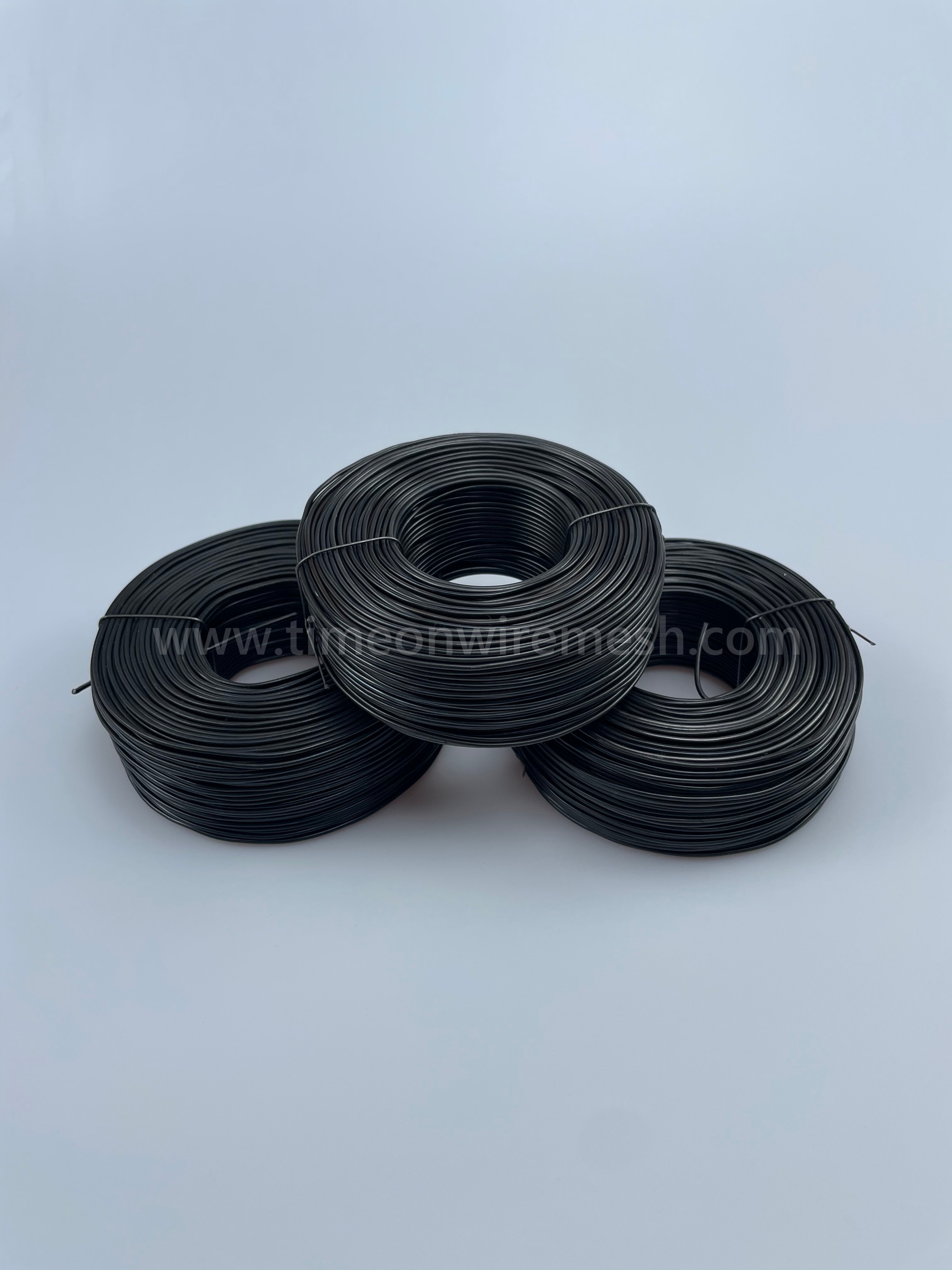 Black annealed wire coils arranged for supply
