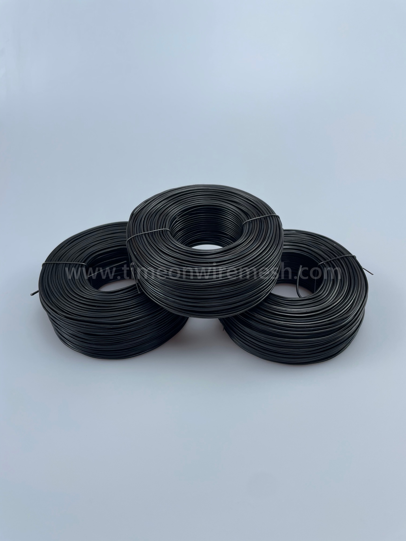 Black annealed wire coils arranged for supply