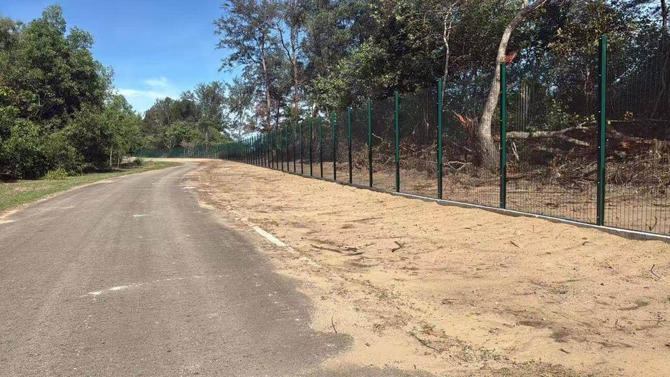 Completed section with 358 anti-climb fence