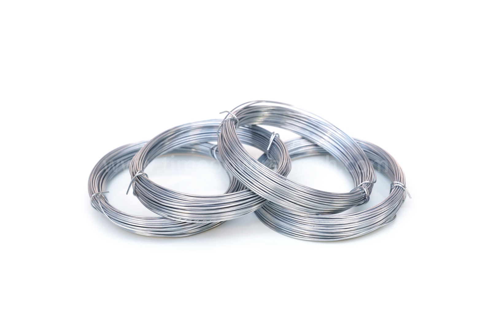 Galvanized wire close-up detail