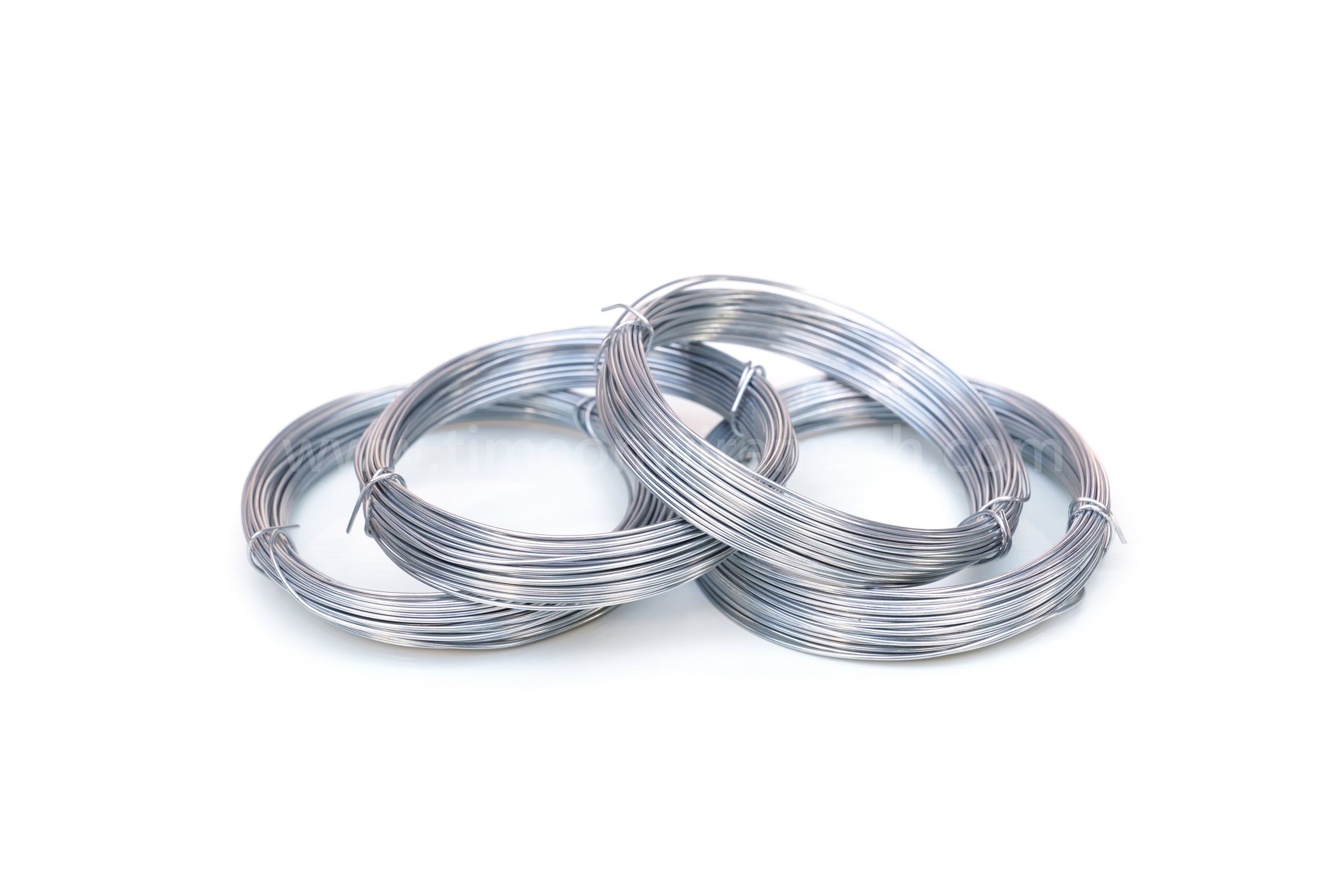 Galvanized wire close-up detail