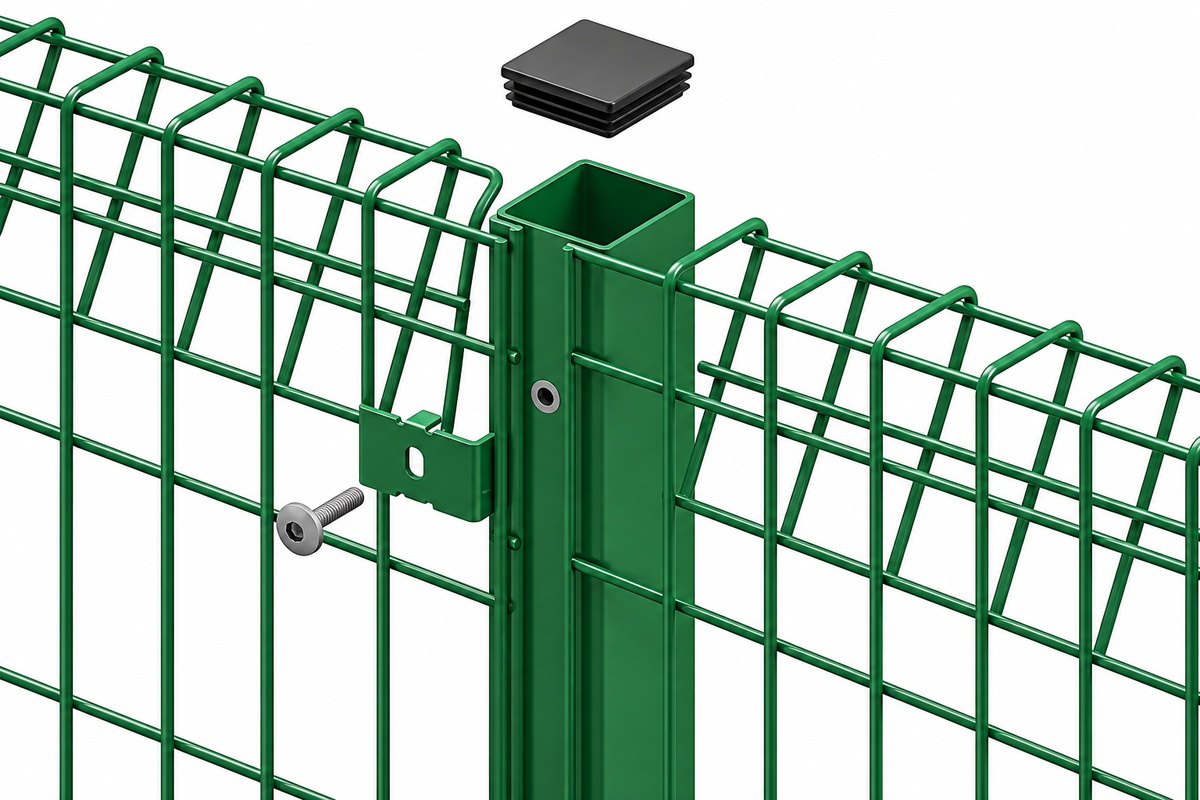 Roll-Top Fence specifications and welded panel detail