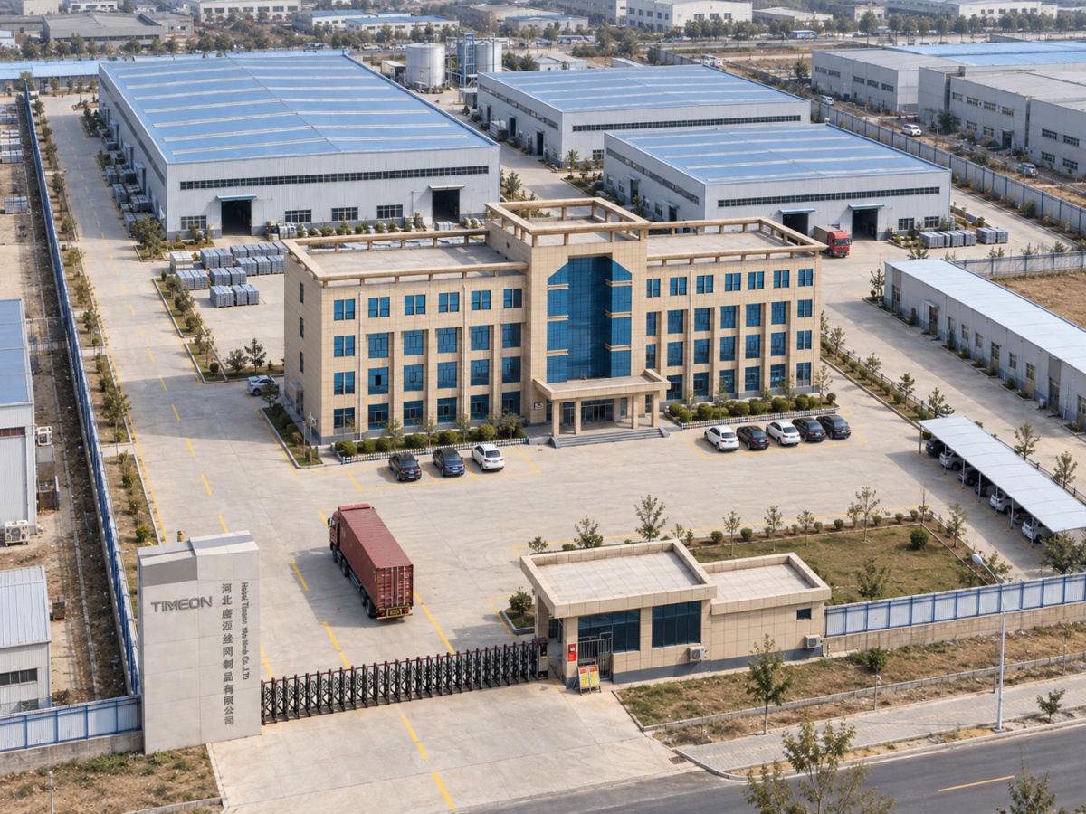 Factory production buildings and office aerial view